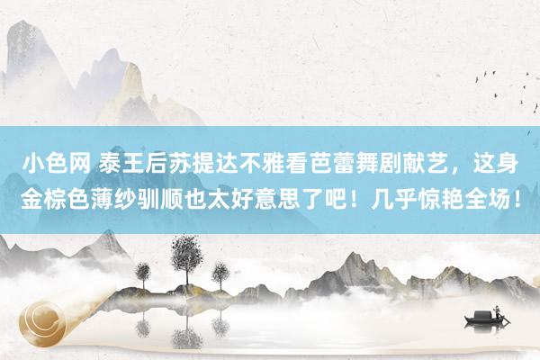   小色网 泰王后苏提达不雅看芭蕾舞剧献艺，这身金棕色薄纱驯顺也太好意思了吧！几乎惊艳全场！