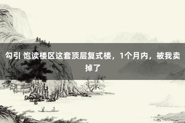   勾引 饱读楼区这套顶层复式楼，1个月内，被我卖掉了