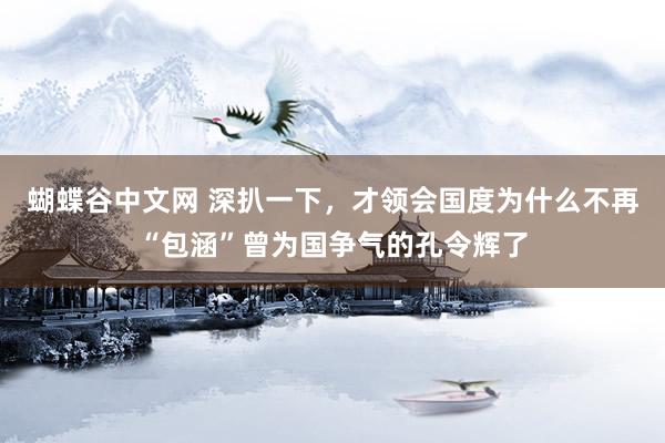   蝴蝶谷中文网 深扒一下，才领会国度为什么不再“包涵”曾为国争气的孔令辉了