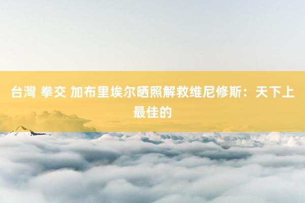  台灣 拳交 加布里埃尔晒照解救维尼修斯：天下上最佳的