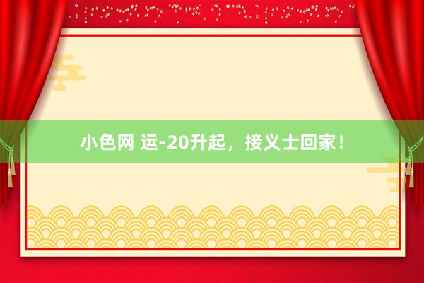   小色网 运-20升起，接义士回家！