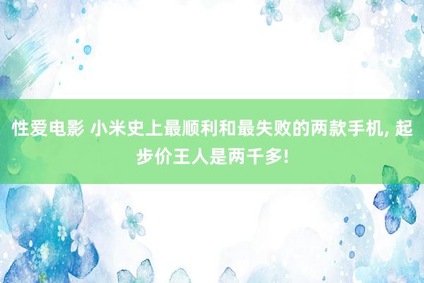   性爱电影 小米史上最顺利和最失败的两款手机, 起步价王人是两千多!