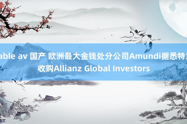   cable av 国产 欧洲最大金钱处分公司Amundi据悉特意收购Allianz Global Investors