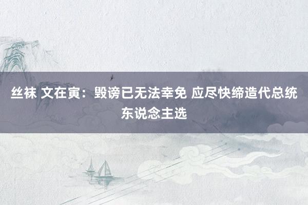   丝袜 文在寅：毁谤已无法幸免 应尽快缔造代总统东说念主选