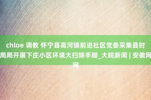  chloe 调教 怀宁县高河镇前进社区党委采集县时局局开展下庄小区环境大扫除手脚_大皖新闻 | 安徽网