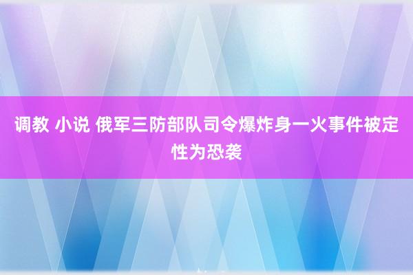   调教 小说 俄军三防部队司令爆炸身一火事件被定性为恐袭
