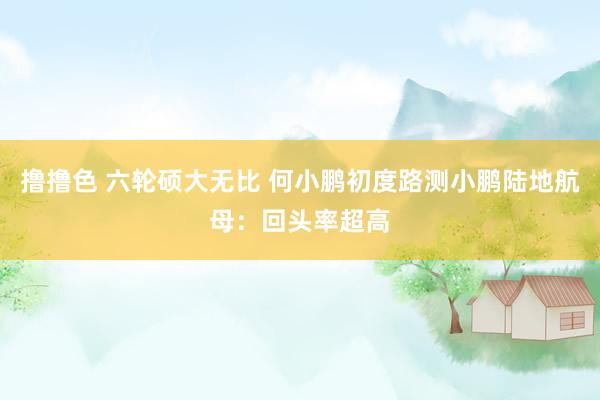   撸撸色 六轮硕大无比 何小鹏初度路测小鹏陆地航母：回头率超高