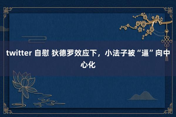   twitter 自慰 狄德罗效应下，小法子被“逼”向中心化