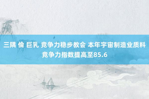   三隅 倫 巨乳 竞争力稳步教会 本年宇宙制造业质料竞争力指数提高至85.6