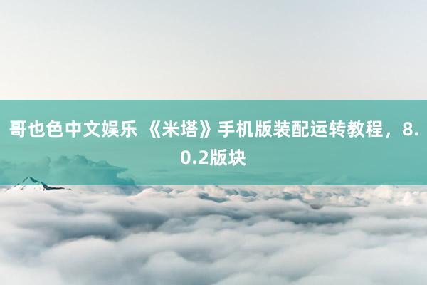   哥也色中文娱乐 《米塔》手机版装配运转教程，8.0.2版块