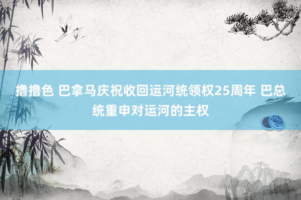   撸撸色 巴拿马庆祝收回运河统领权25周年 巴总统重申对运河的主权