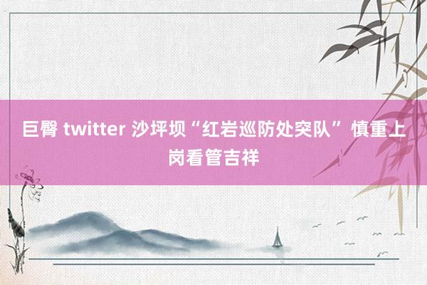   巨臀 twitter 沙坪坝“红岩巡防处突队” 慎重上岗看管吉祥