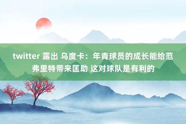 twitter 露出 乌度卡：年青球员的成长能给范弗里特带来匡助 这对球队是有利的