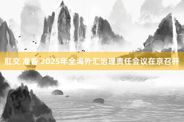   肛交 准备 2025年全海外汇治理责任会议在京召开
