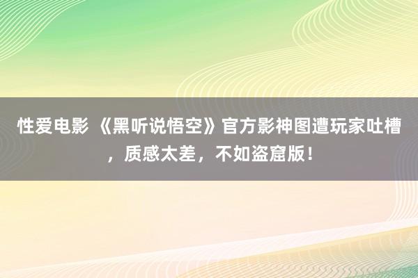   性爱电影 《黑听说悟空》官方影神图遭玩家吐槽，质感太差，不如盗窟版！