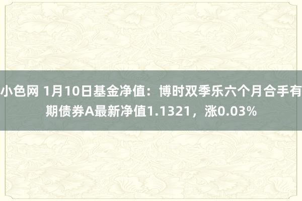   小色网 1月10日基金净值：博时双季乐六个月合手有期债券A最新净值1.1321，涨0.03%