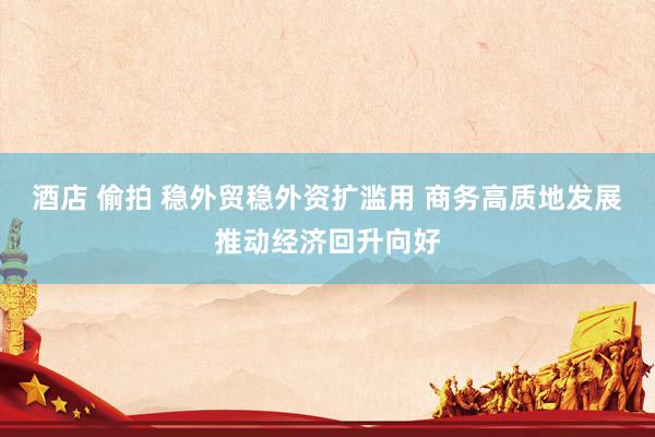   酒店 偷拍 稳外贸稳外资扩滥用 商务高质地发展推动经济回升向好