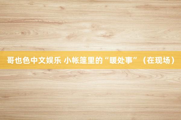   哥也色中文娱乐 小帐篷里的“暖处事”（在现场）
