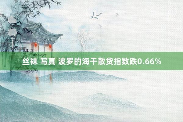   丝袜 写真 波罗的海干散货指数跌0.66%
