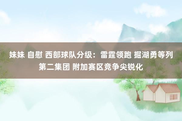   妹妹 自慰 西部球队分级：雷霆领跑 掘湖勇等列第二集团 附加赛区竞争尖锐化