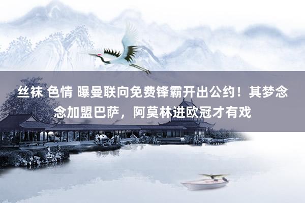   丝袜 色情 曝曼联向免费锋霸开出公约！其梦念念加盟巴萨，阿莫林进欧冠才有戏