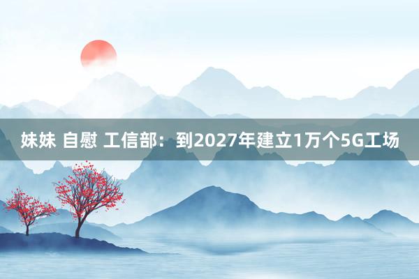   妹妹 自慰 工信部：到2027年建立1万个5G工场