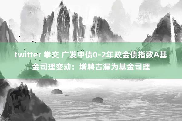   twitter 拳交 广发中债0-2年政金债指数A基金司理变动：增聘古渥为基金司理