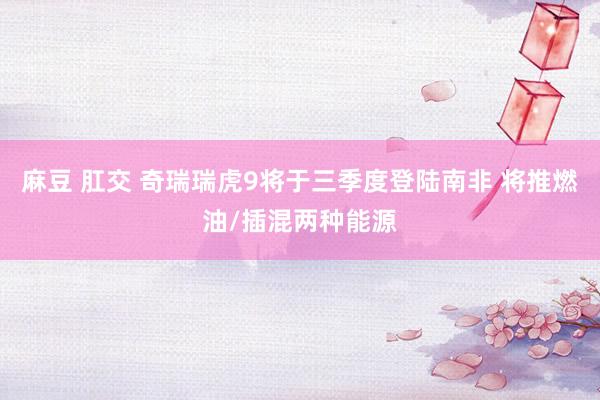   麻豆 肛交 奇瑞瑞虎9将于三季度登陆南非 将推燃油/插混两种能源