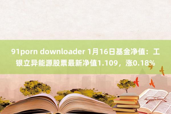  91porn downloader 1月16日基金净值：工银立异能源股票最新净值1.109，涨0.18%