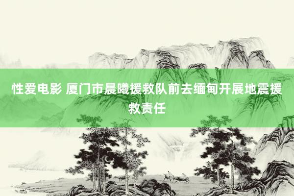   性爱电影 厦门市晨曦援救队前去缅甸开展地震援救责任