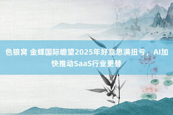   色狼窝 金蝶国际瞻望2025年好意思满扭亏，AI加快推动SaaS行业更替