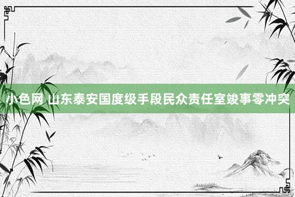   小色网 山东泰安国度级手段民众责任室竣事零冲突