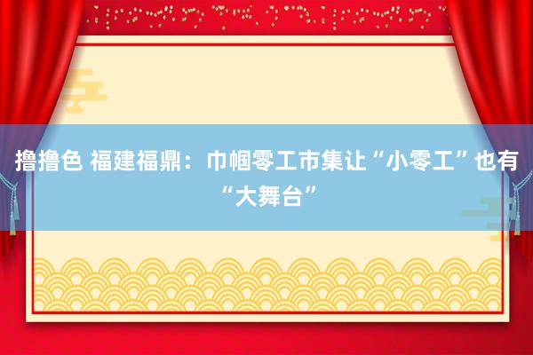   撸撸色 福建福鼎：巾帼零工市集让“小零工”也有“大舞台”